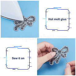 7Pcs 7 Colors Bowknot Glitter Hotfix Rhinestone&nbsp;DIY-FG0002-30