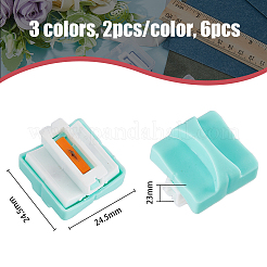 6箱3色のプラスチック製ミニペーパートリマーブレードリフィル  安全刃切断交換用  ミックスカラー  24.5x24.5x23mm  2箱/カラー&nbsp;AJEW-FH0003-90