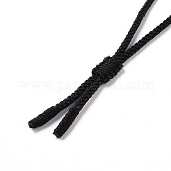 Adjustable Natural Mixed Gemstone Teardrop with Spiral Pendant Necklace with Nylon Cord for Women&nbsp;NJEW-L171-04