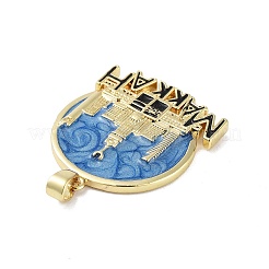 Rack Plating Brass Enamel Pendants&nbsp;KK-H474-21G-04