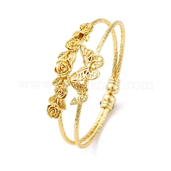 Brass Cuff Bangles&nbsp;BJEW-U025-01G-03