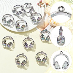 UV Plating Transparent Acrylic Pendants&nbsp;TACR-FZC0002-001G