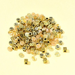 200PCSアクリルビーズ  ライン入り  水平穴  混合図形  ミックスカラー  6~7x3.5~6mm  穴：1.2~3mm&nbsp;MACR-FS0001-85
