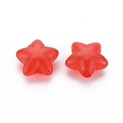 透明なアクリルビーズ  模造ゼリー  スター  クリムゾン  10x10.5x6mm  穴：1.6mm  約1690個/500g&nbsp;LS-MACR-S373-26E-04