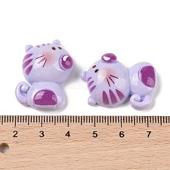不透明樹脂の動物デコデンカボション  猫の形  29x22x9.5mm&nbsp;RESI-Q230-08F
