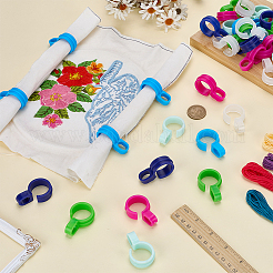 48Pcs 6 Colors Plastic Windproof Clips&nbsp;FIND-FG0005-38