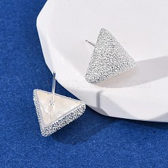 Brass Textured Stud Earrings&nbsp;EJEW-A143-02D-S