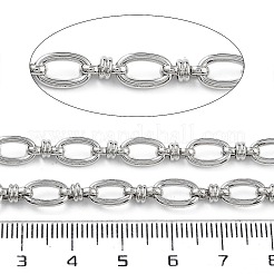 ラックメッキ真鍮製楕円形リンクチェーン  溶接されていない  スプールで  長持ちメッキ  カドミウムフリー＆鉛フリー  プラチナメッキ  10x6x1.5mm&nbsp;CHC-G023-10P