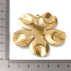 304ステンレススチールエナメルペンダント  花のチャーム  PVD真空メッキ  18KGP本金メッキ  レッド  54x55.5x5.5mm  穴：3.2mm&nbsp;X1-STAS-L299-01B-G06