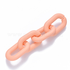 Opaque Spray Painted Acrylic Linking Rings&nbsp;X-OACR-S036-006A-I04