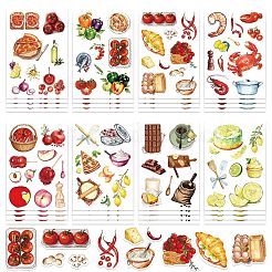 8Pcs Food PVC Waterproof Stickers&nbsp;STIC-T0001-03