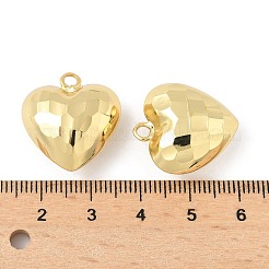 ハート真鍮のペンダント  ラックめっき  長持ちメッキ  カドミウムフリー＆鉛フリー  18KGP本金メッキ  21.5x20x10mm  穴：2mm&nbsp;KK-M327-02C-G