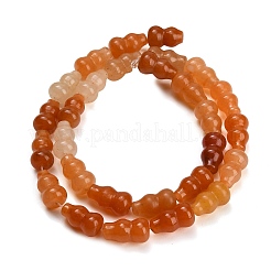 天然石レッドアベンチュリンビーズ連売り  ヒョウタン  14.5~15x7.5~8.5mm  穴：1.2mm  約28個/連  15.10''~15.31''（38.35~38.9センチメートル）&nbsp;GG-CBA792A-D01-8x14mm