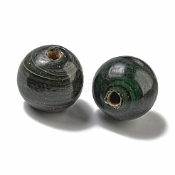 手作りランプワークビーズ  ラウンド  シーグリーン  20mm  穴：4mm&nbsp;LAMP-B027-01C
