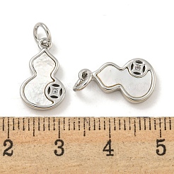 Brass Micro Pave Clear Cubic Zirconia Pendants&nbsp;KK-P275-20P