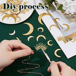 33Pcs 9 Styles Brass Chandelier Component Links&nbsp;FIND-HS0001-81