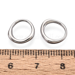 304ステンレススチールチャーム  ナゲット  ステンレス鋼色  11x10x2mm  穴：8.5x8mm&nbsp;STAS-T069-88P-01