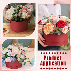 1Pc Flat Round Cardboard Paper Gift Boxes&nbsp;CON-BC0007-84A