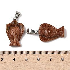 Natural & Synthetic Mixed Gemstone Pendants&nbsp;G-B127-10P