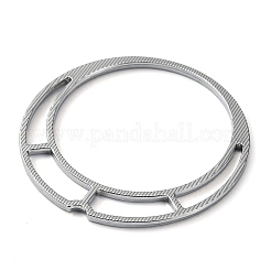 ラックメッキ合金ペンダント  リング  プラチナ  38x1.5mm  穴：30mm&nbsp;PALLOY-K023-11P