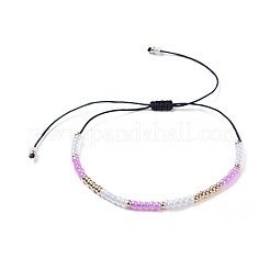 Nylon Thread Braided Beads Bracelets&nbsp;BJEW-JB04350-M