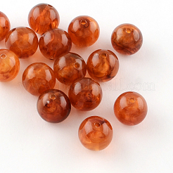 ラウンド天然石風アクリルビーズ  ミックスカラー  20mm  穴：3mm  約110個/500g&nbsp;OACR-R029-20mm-M
