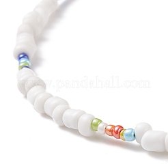 Glass Seed Beaded Necklace for Women&nbsp;NJEW-JN03933