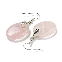 Rack Plating Oval Brass Dangle Earrings&nbsp;EJEW-B064-03P