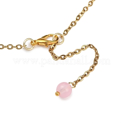 Glass & Dried Flower Teardrop Pendant Necklace & Stud Earring Sets&nbsp;SJEW-JS01340