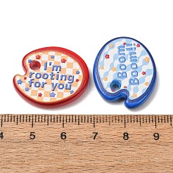 Motivational Quote Palette Shaped Printed Opaque Acrylic Beads&nbsp;AC-CBAC4EE-04
