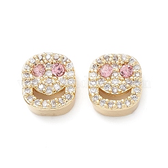 Brass Micro Pave Cubic Zirconia Beads&nbsp;KK-M241-01N