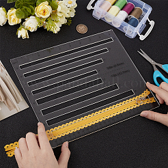 アクリルジッパーキルティングテンプレート1個  diyパッチワークミシンクラフト  透明  220x256x3mm&nbsp;DIY-MA0007-26
