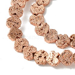Electroplated Natural Lava Rock Beads Strands&nbsp;G-H303-A09-RG01