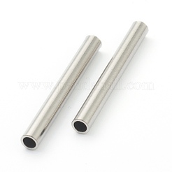 変色しない304ステンレススチールビーズ  チューブビーズ  ステンレス鋼色  35x4mm  穴：2.8mm&nbsp;STAS-H160-04D-P