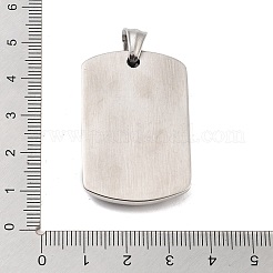 レトロな304ステンレススチールペンダント  アンティークシルバー  頭蓋骨のテーマ  長方形  40.5x26x6mm  穴：8x5mm&nbsp;STAS-I205-38AS-01