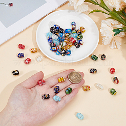 2 Strands Handmade Millefiori Lampwork Beads Strands&nbsp;LAMP-PA0001-62