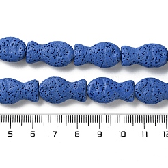 Fish Dyed Natural Lava Rock Beads Strands&nbsp;G-O126-01A-04