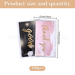120Pcs Rectangle Transparent PVC ID Name Card Holders&nbsp;AJEW-GO0002-76
