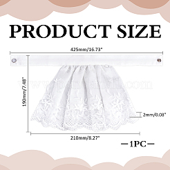 ポリエステルレースのフェイクカラー  ネックライントリム  DIYアクセサリー  ホワイト  425mm&nbsp;AJEW-WH0481-132