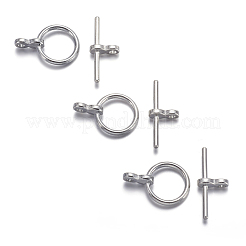チベット風マンテル  鉛フリー＆カドミウムフリー＆ニッケルフリー  リング  プラチナカラー  リング：17x12x4mm  バー：8x19x4mm  穴：2mm&nbsp;TIBE-AB2035Y-N-NF