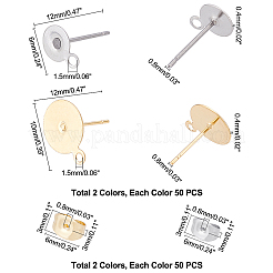 304 Stainless Steel Stud Earring Findings&nbsp;STAS-UN0022-39