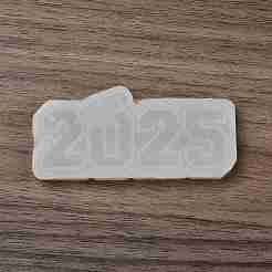 Diyシリコーンペンダント型  レジン型  粘土工芸の金型ツール  数2025  ホワイト  37x80x7mm  穴：2mm&nbsp;SIMO-L001-01