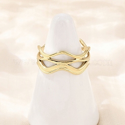 304 Stainless Steel Cuff Rings&nbsp;RJEW-D332-09G