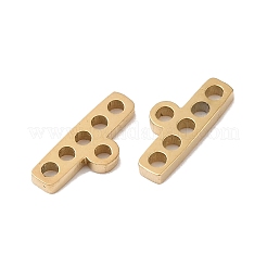 イオンプレーティング（IP）304ステンレス鋼シャンデリア部品リンク  長方形  14KGP本金メッキ  3.5x8x1mm  穴：0.9mm&nbsp;STAS-Q215-17G-01