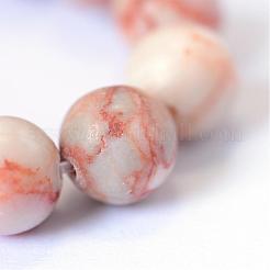 Natural Red Netstone Round Bead Strands&nbsp;G-E334-8mm-06