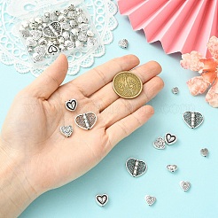 60Pcs 15 Styles Tibetan Style Alloy Beads&nbsp;FIND-YW0010-09
