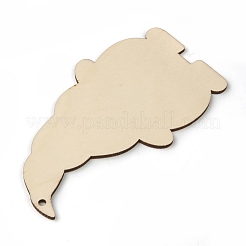 Christmas Theme Undyed Natural Wood Big Pendants&nbsp;WOOD-B001-10C