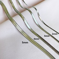 304 Stainless Steel Snake Chain Necklaces for Women&nbsp;WG80FEF-28