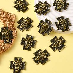 Tibetan Style Alloy Cross with Jesus Alloy Pendants for Easter Jewelry&nbsp;K0P62071