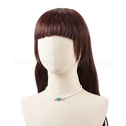 3 個 3 色染め合成ターコイズ ヒトデ & アクリル ビーズ ネックレス セット  女性のための宝石スタッカブルネックレス.  ミックスカラー  16.34インチ（41.5cm）  1pc /カラー&nbsp;NJEW-JN04037
